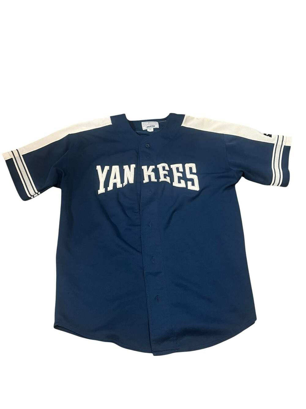 Vintage Starter Derek Jeter New York Yankees MLB Button-Up Baseball Jersey Size